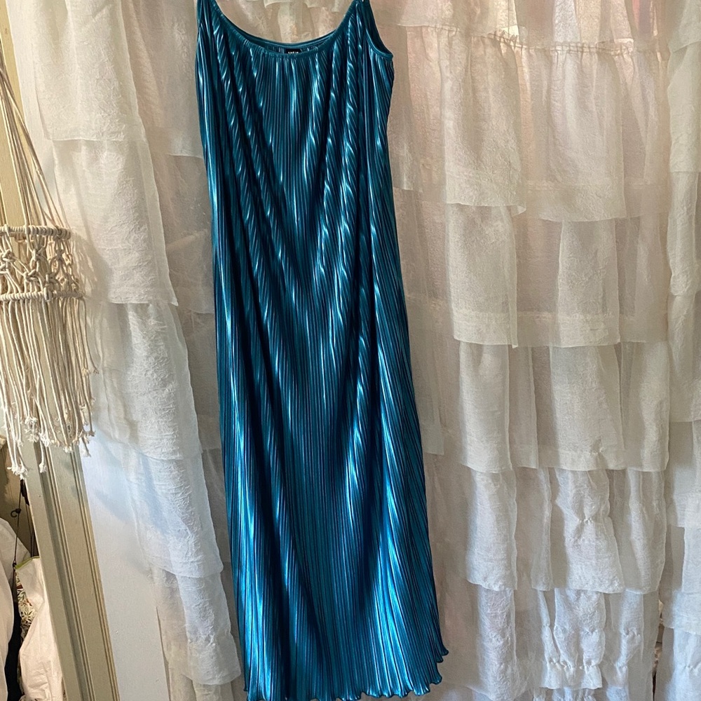 SHEIN Teal Striped Maxi Dress